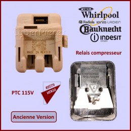 Relais compresseur PTC 115V Whirlpool 481928228506 CYB-203128