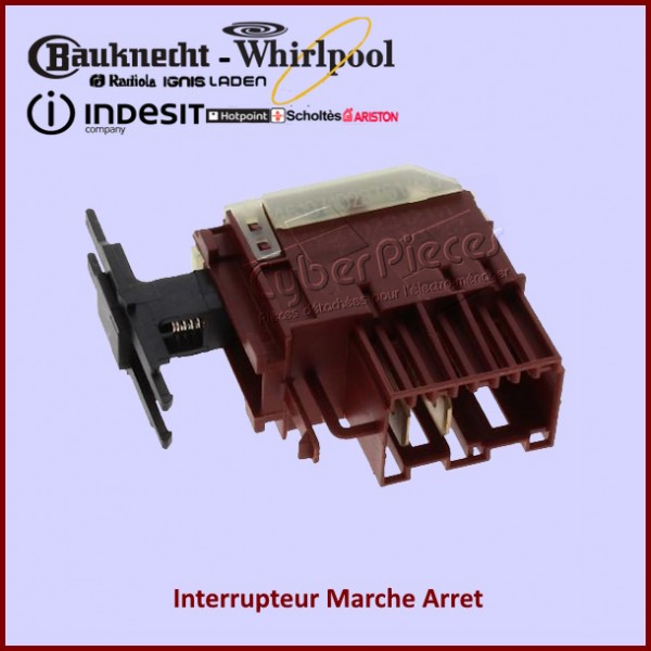 Interrupteur Marche Arrêt Whirlpool 481227618278 CYB-255493 Interrupteur Marche Arrêt Whirlpool 481227618278 CYB-255493