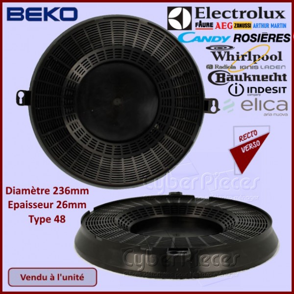 Filtre à charbon MCFE06ST - TYPE 48 CYB-191555 Filtre à charbon MCFE06ST - TYPE 48 CYB-191555