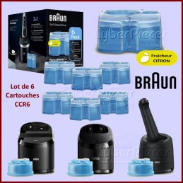 Lot de 6 Cartouches CCR6 170ml Gel Nettoyant Braun 80745129 CYB-035910