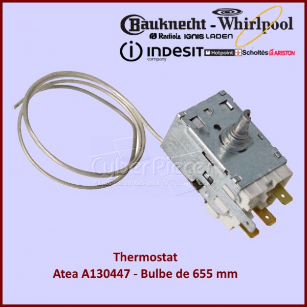 Thermostat Atea Bulbe de 655 mm Whirlpool 481228238188 CYB-171397
