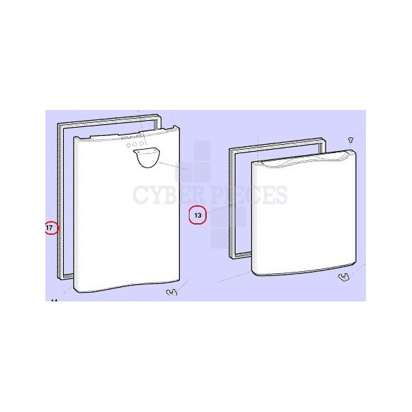 Joints blanc 782x554mm - 115572 CYB-055147