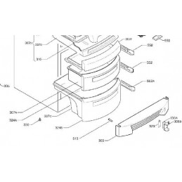 Tiroir avant Electrolux 2144689102 CYB-063074