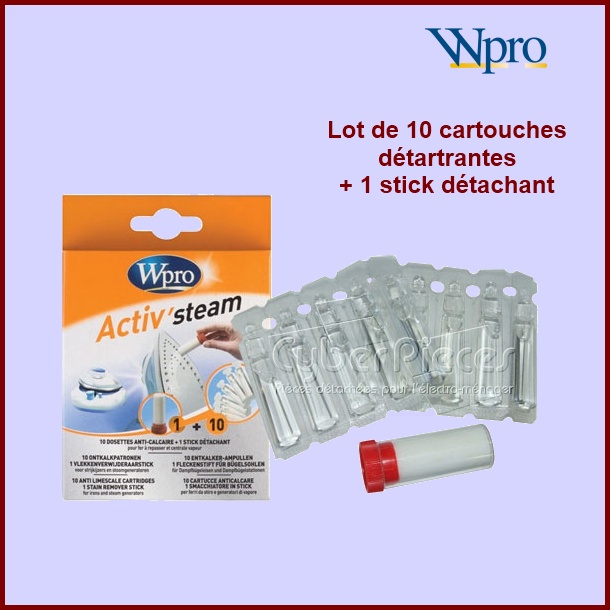 Anti Tartre 10 Dosettes + Stick détachant - Pièces fer