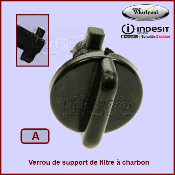 Verrou du support de filtre à charbon 481231038959 - Pièces hotte