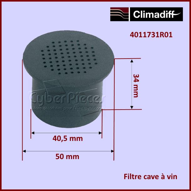 Filtre cave à vin Climadiff 4011731R01 - Pièces réfrigérateur & con...