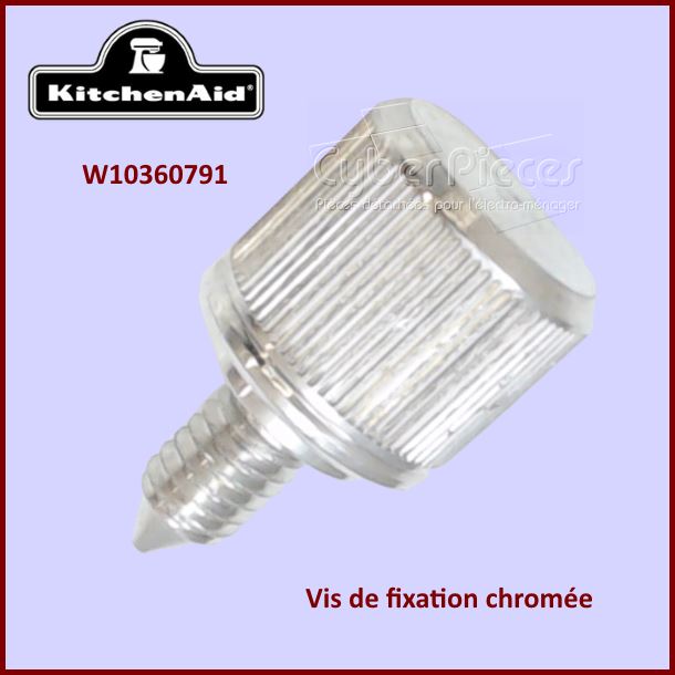 Vis chromée de fixation Kitchenaid W10360791 - Pièces robot pâtissi...