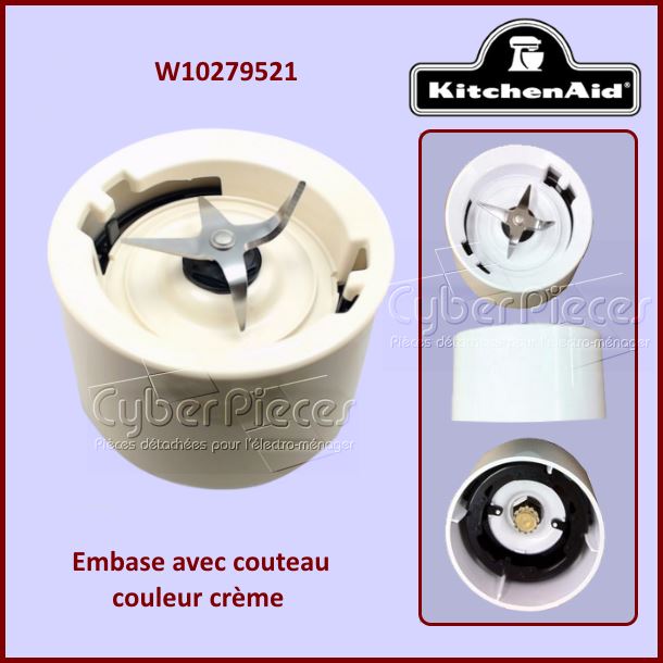 Embase crÃ¨me Kitchenaid W10279521 - PiÃ¨ces blender