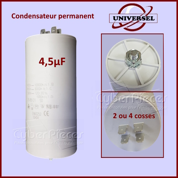 Condensateur permanent 4,5µF 450V
