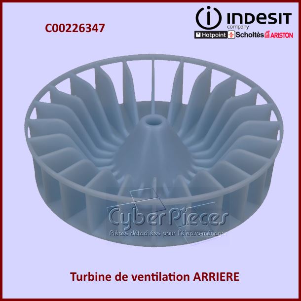 Turbine de Ventilation ARRIÈRE Indesit C00226347 - Pièces sèche-linge