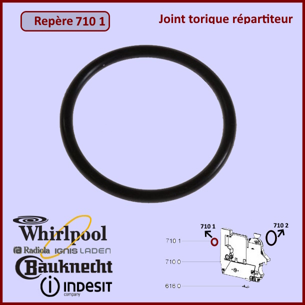 Joint du répartiteur d'eau Whirlpool 481253268111