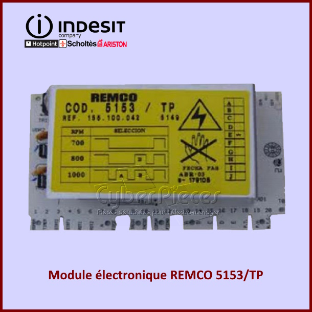 Module électronique REMCO 5153/TP Indesit C00078552