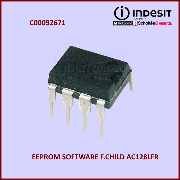 Eeprom AC128LFR 28258180030 F.CHILD Indesit C00092671 -  Pièces mac...