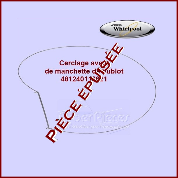Collier avant de manchette Whirlpool 481240118621 -  Pièces machine...