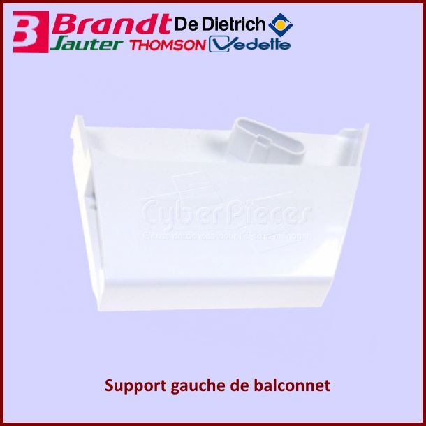 Support gauche de balconnet Brandt AS0000645 - Pièces réfrigérateur...