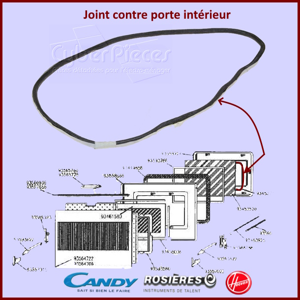 Joint contre porte intÃ©rieur Candy 93453744