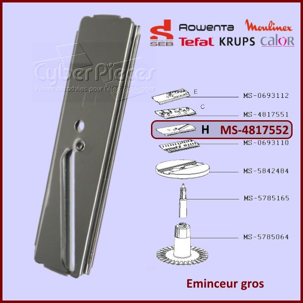 Eminceur gros Moulinex MS-4817552 - PiÃÂ¨ces robots mÃÂ©nagers