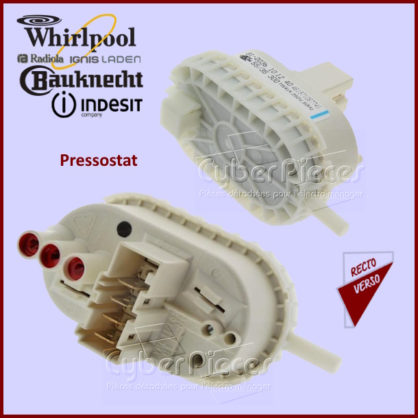 Pressostat lave-linge Whirlpool 481227618327