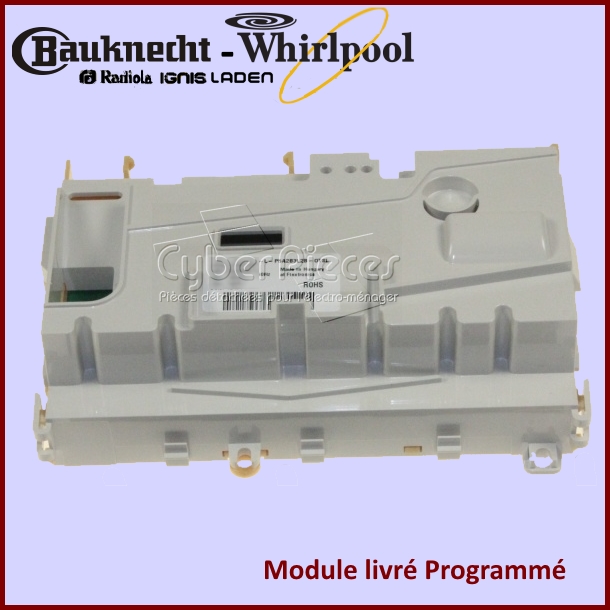 Carte Ã©lectronique configurÃ© Whirlpool 481010452549 - PiÃ¨ces lave-v...