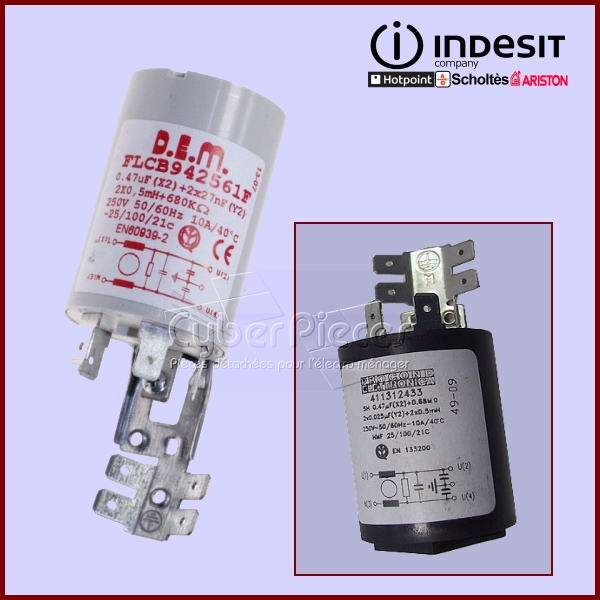 Filtre antiparasite C00064559 -  Pièces machine à laver