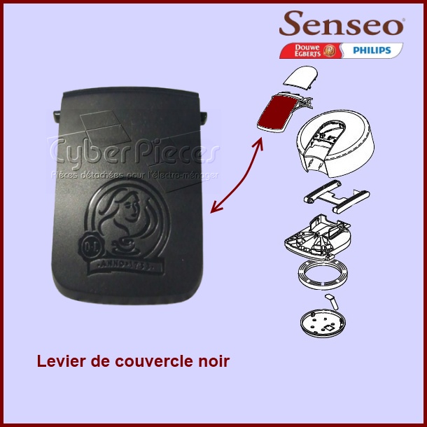 Levier de couvercle noir Senseo - 422224759790***épuisé***