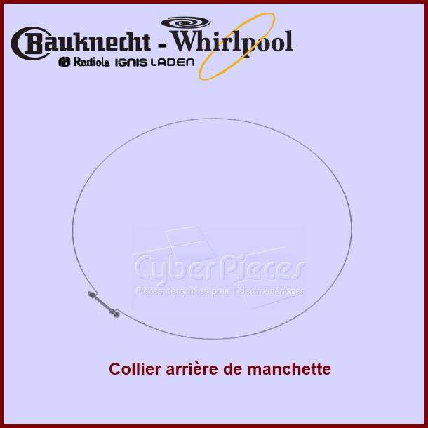 Cerclage arrière de manchette Whirlpool 481249218017 -  Pièces mach...