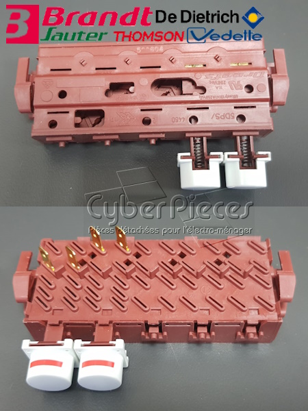 Interrupteur 2 touches Brandt LB4L011A6