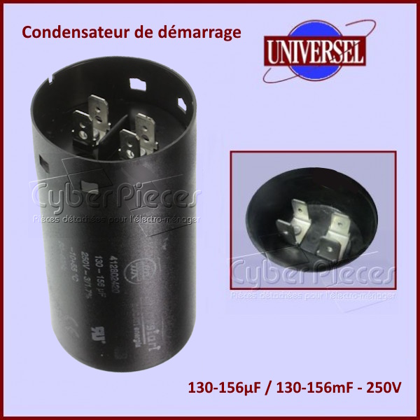 Condensateur Electrolytique 130µF - 156µF - 250V