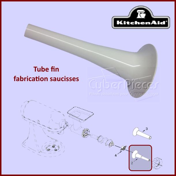 Tube fin pour fabrication de saucisses FGA Kitchenaid 242465 - Pièc...