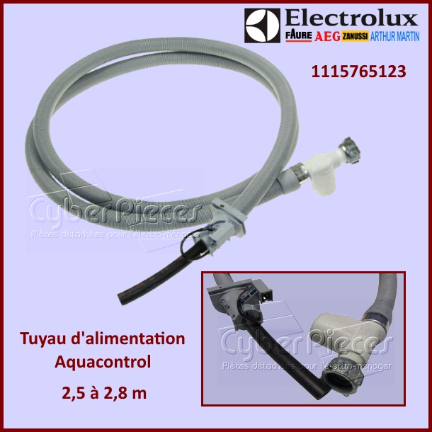Tuyau d'alimentation 2.5 à 2.8 m Aquacontrol ELECTROLUX 1115765123 ...