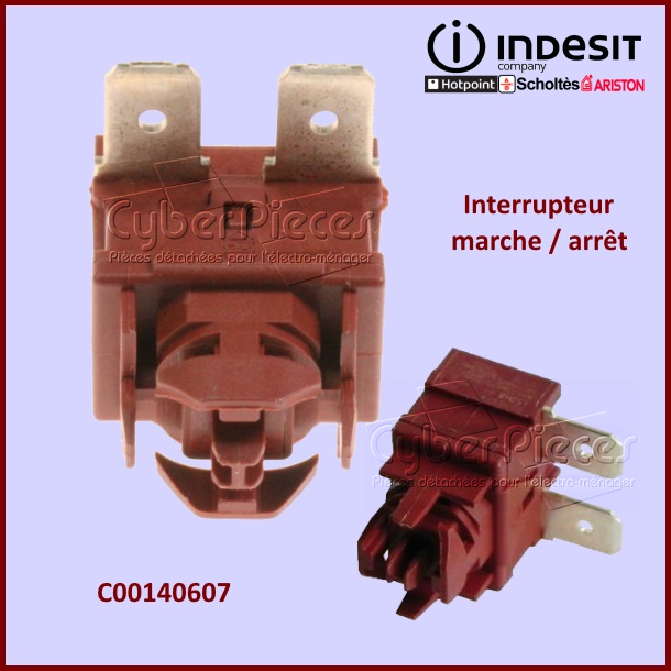 Interrupteur unipolaire Indesit C00140607 - Pièces lave-vaisselle