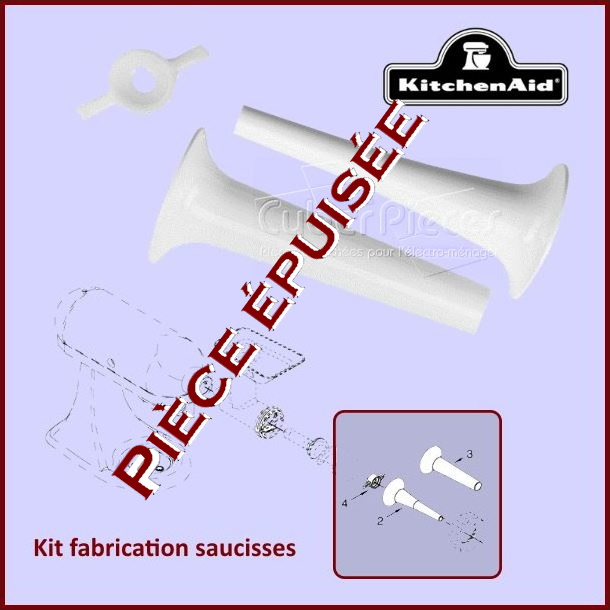 Kit de fabrication saucisses Kitchenaid SSA - Pièces robot pâtissie...