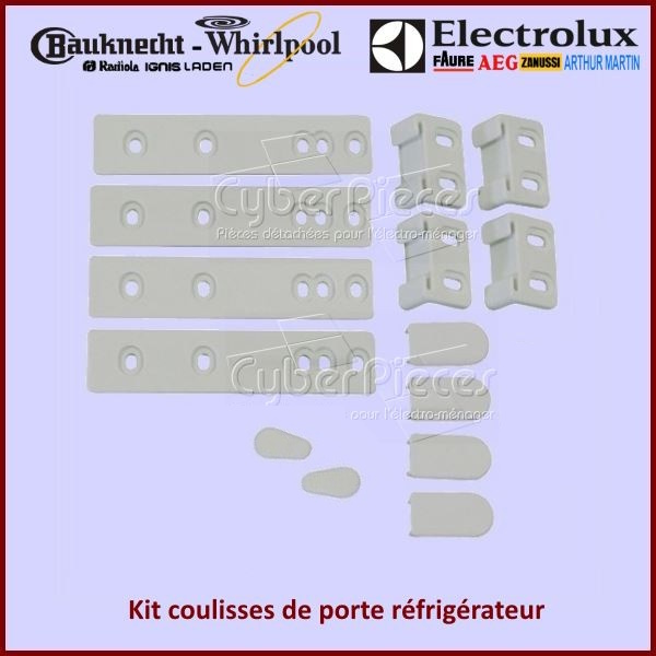 Kit complet coulisses de porte rÃ©frigÃ©rateur - PiÃ¨ces rÃ©frigÃ©rateur...