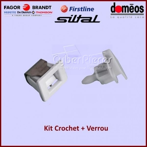 Verrou de porte avec crochet 27941 - Pièces sèche-linge