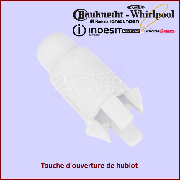 Touche d'ouverture de hublot Indesit C00046498