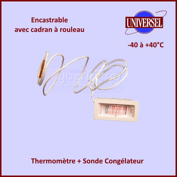Thermomètre + Sonde Congélateur -40+40° C - Pièces réfrigérateur & ...