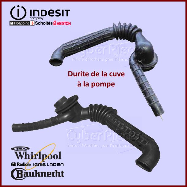 Durite Indésit C00037654 -  Pièces machine à laver
