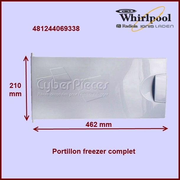 Portillon freezer complet 481244069338 - Pièces réfrigérateur & con...