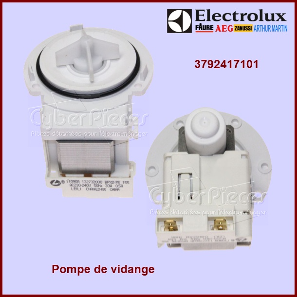 Pompe de vidange Electrolux 3792417101 - -  Pièces machine à laver