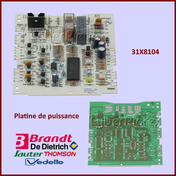 Carte ÃÂ©lectronique de puissance 31X8104 - PiÃÂ¨ces lave-vaisselle