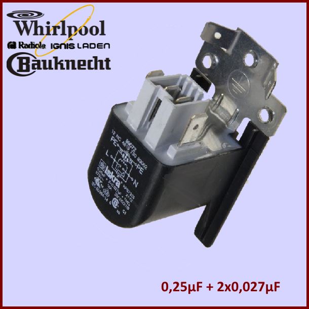 Filtre condensateur Anti-parasite 0,25µf+2x0,027µF (0,25mF+2x0,027m...