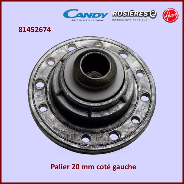 Palier axe 20 mm Candy 81452674 -  Pièces machine à laver