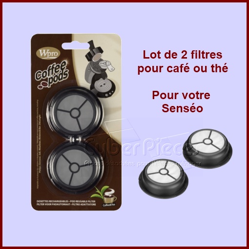 Lot de 2 dosettes filtre rechargeable et lavable - Machine à dosettes