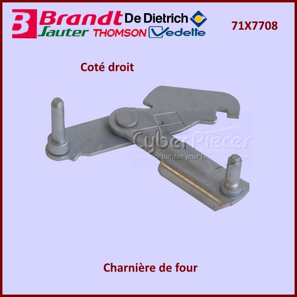 Charnière Droite Brandt 71X7708 - Pièces four