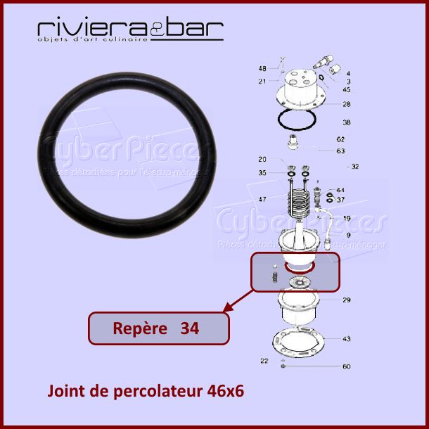 Joint percolateur 46x6 Riviera&bar 500588082 - Pièces cafetière