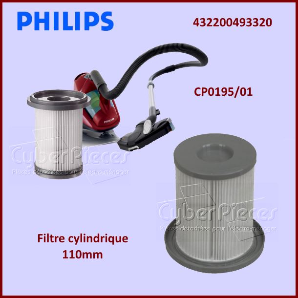 Filtre cylindrique 110mm CP0195/01 - Pièces aspirateur