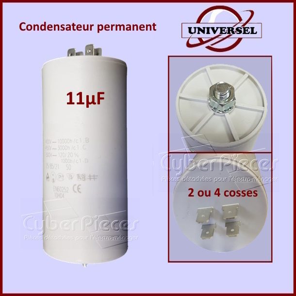 Condensateur permanent 11µF 450V