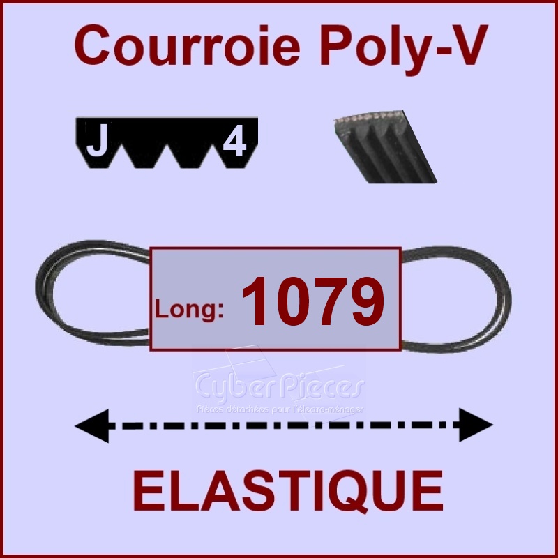 Courroie 1079J4 - EL- élastique -  Pièces machine à laver