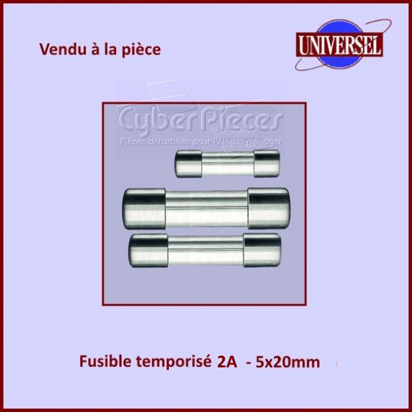 Fusible 2A TemporisÃÂ© 5X20mm en verre