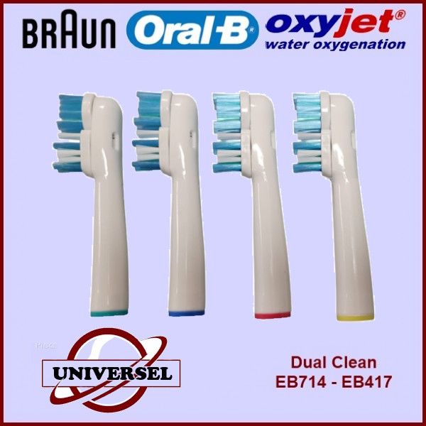 Lot de 4 Brossettes adaptable  DUAL CLEAN 64711702